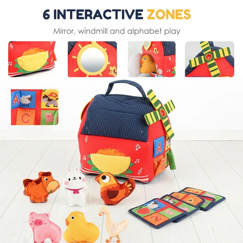 50% OFF 🐮 Interactive Plush Farmhouse Playset – Soft & Playful Farm Fun for Kids