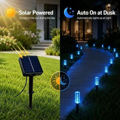 Last Day 49% OFF ✨ Solar Crystal Bubble Pathway Lights – Multicolor 10-LED Design