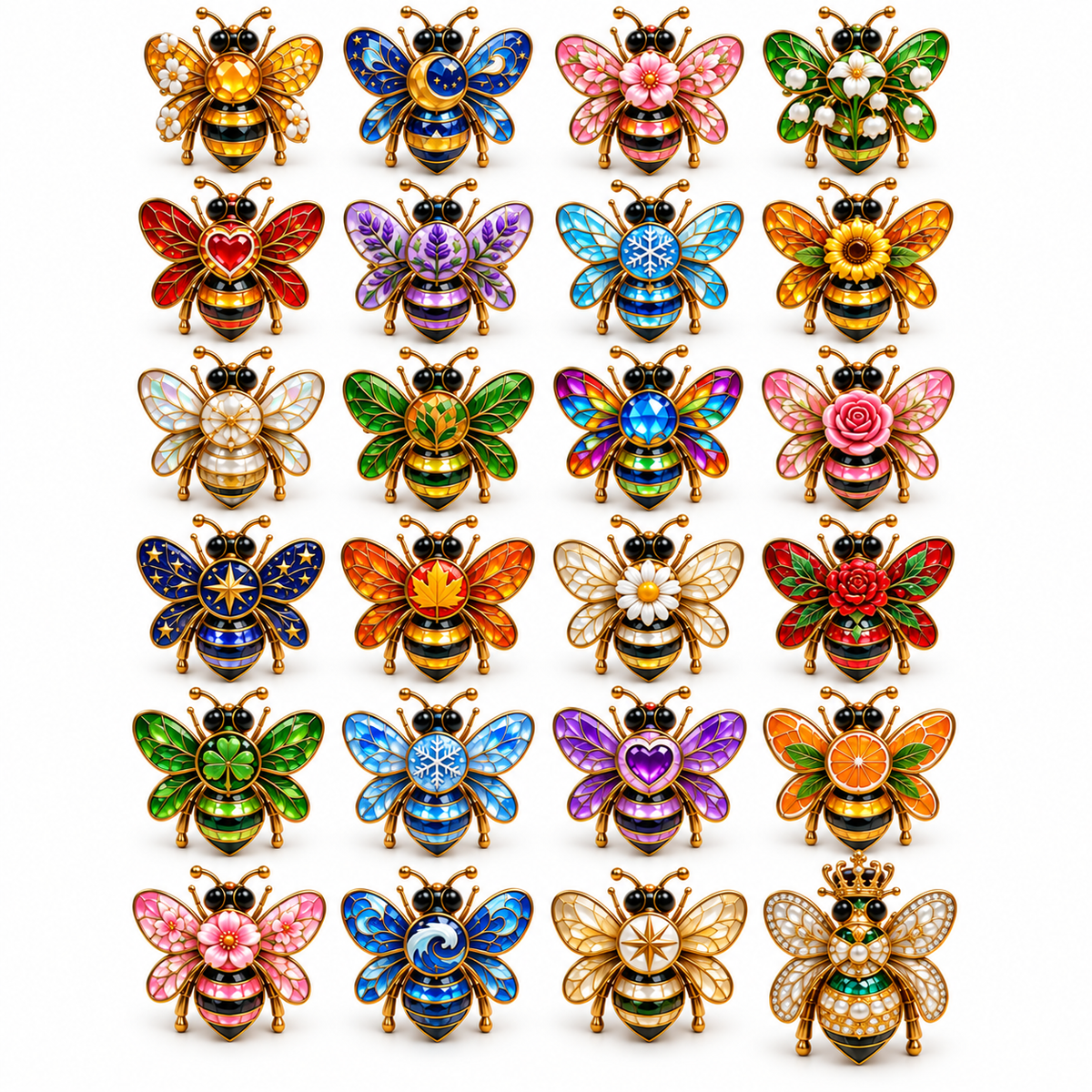 24 Days of Brilliant Wings — Stained Glass Honeybee Collector’s Advent Calendar 2026