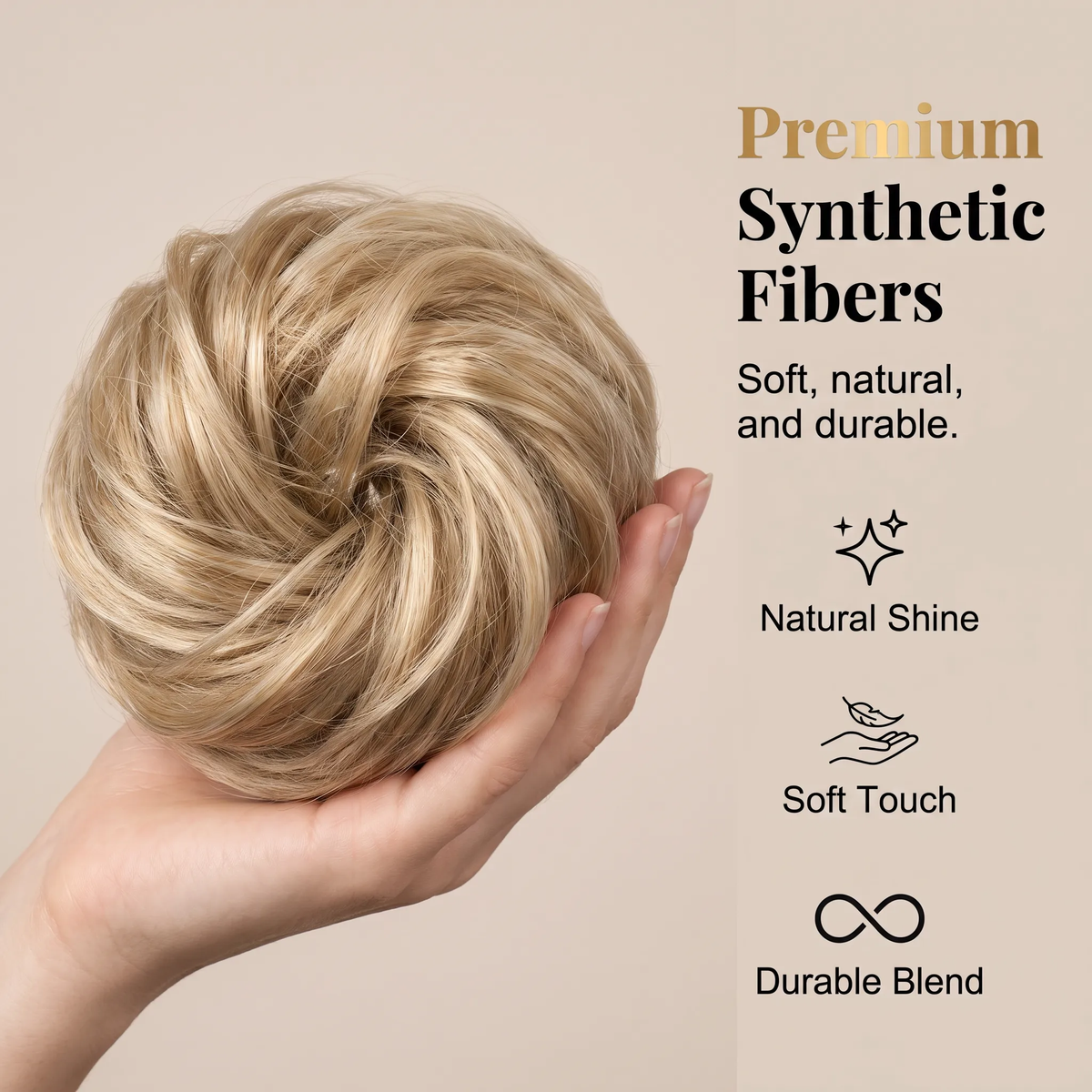 🎀 Messy Bun Hairpiece – Effortless Updos in Minutes
