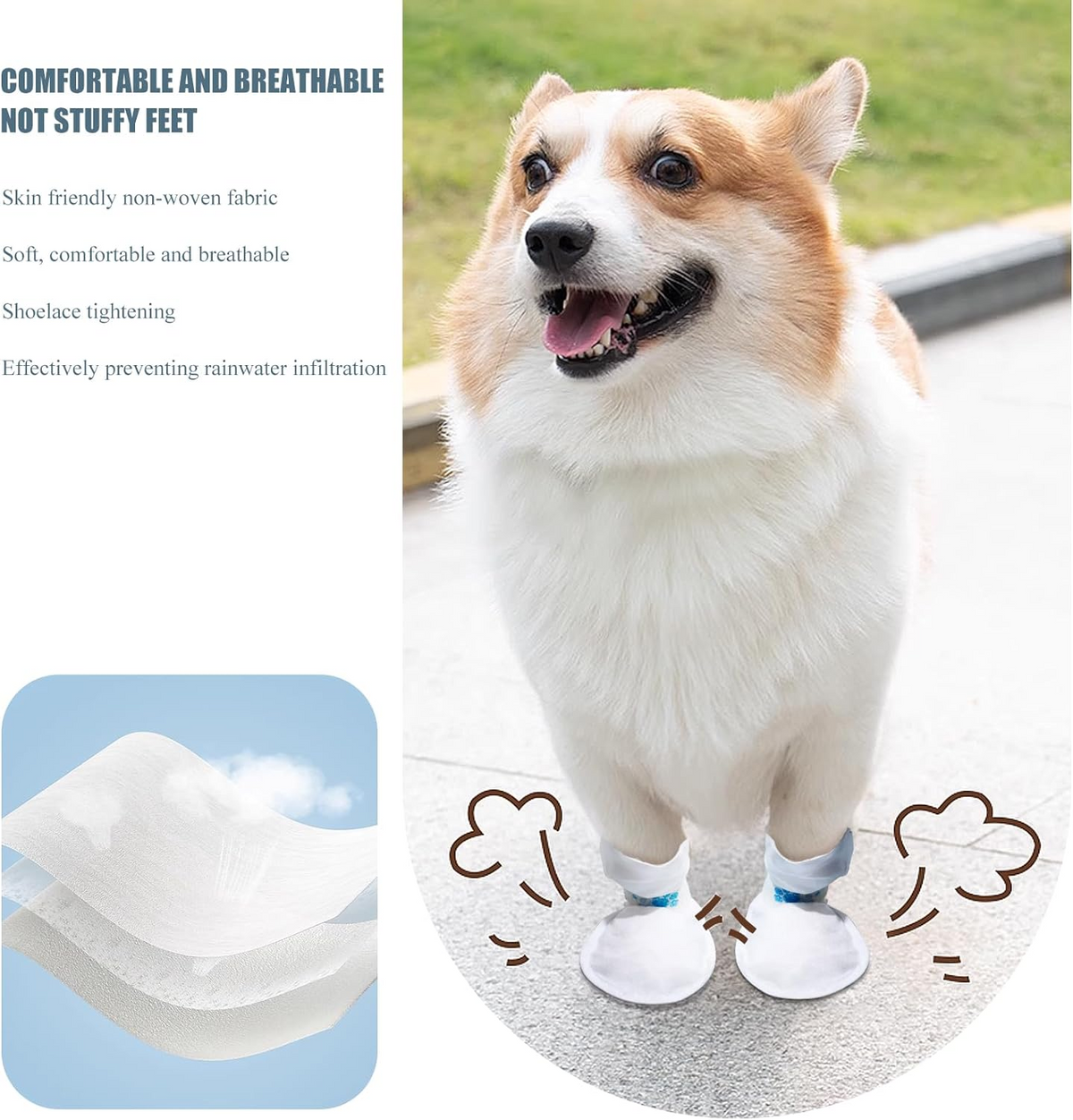 🐾 All-Weather Pet Paw Boots – Water-Resistant Protection for Walks & Outdoor Adventures 🌧️