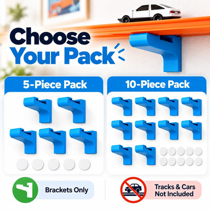 🌹Wall-Mounted Toy Car Track Brackets (5/10 Pack) – No-Drill Adhesive Holders for Elevated Racing Fun 🏎️🚀