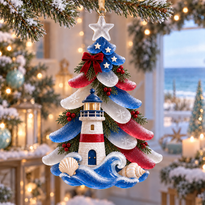 Coastal Christmas Tree Ornaments 🌊 – Patriotic Seaside Designs for 2026