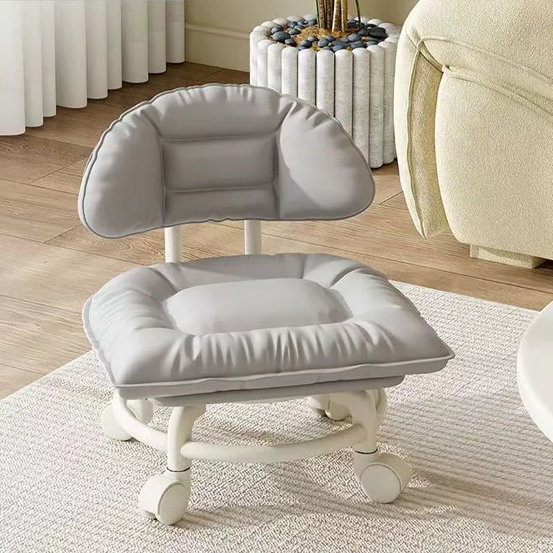 🛠️Ergonomic Rolling Work Stool with Back Support, Plush Seat & Whisper-Quiet Wheels ✨