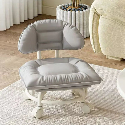 🛠️Ergonomic Rolling Work Stool with Back Support, Plush Seat & Whisper-Quiet Wheels ✨