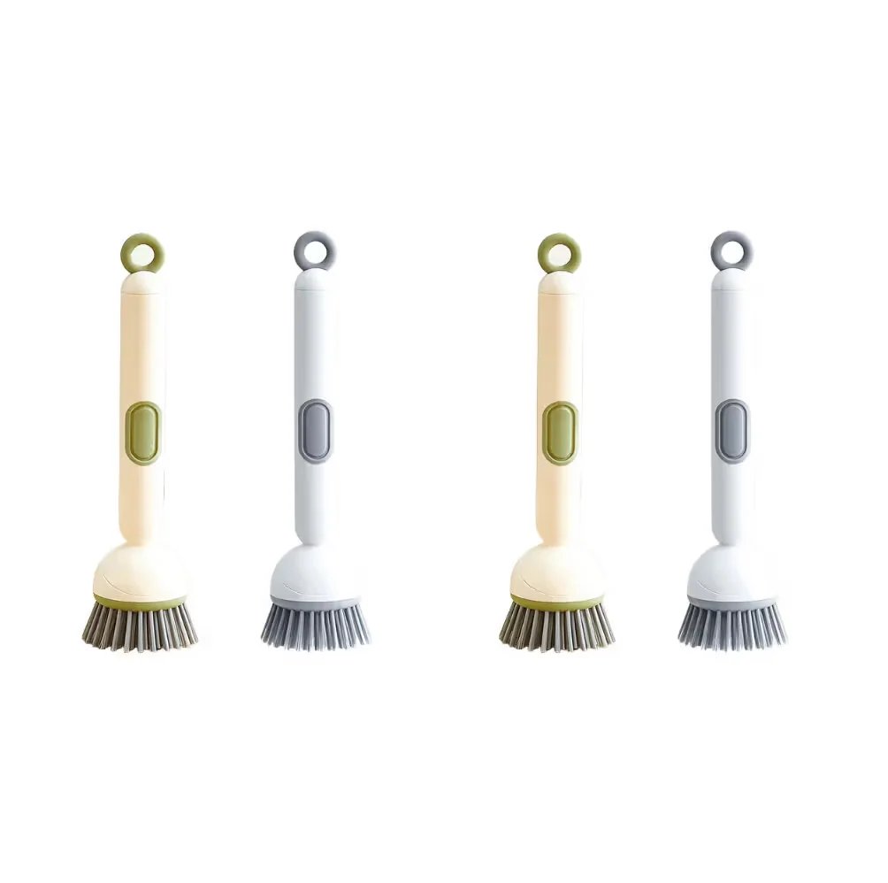 🧽✨ 6-Angle Soap Dispensing Brush – Scrub Smarter with Built-In Soap Control