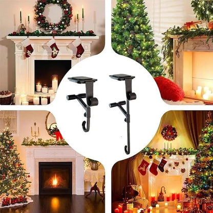 🎄 Christmas Mantel Hangers – Stocking & Garland Display Hooks