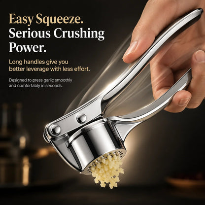 🧄 Pro Stainless Steel Garlic Crusher – Effortlessly Mince Fresh Garlic in Seconds