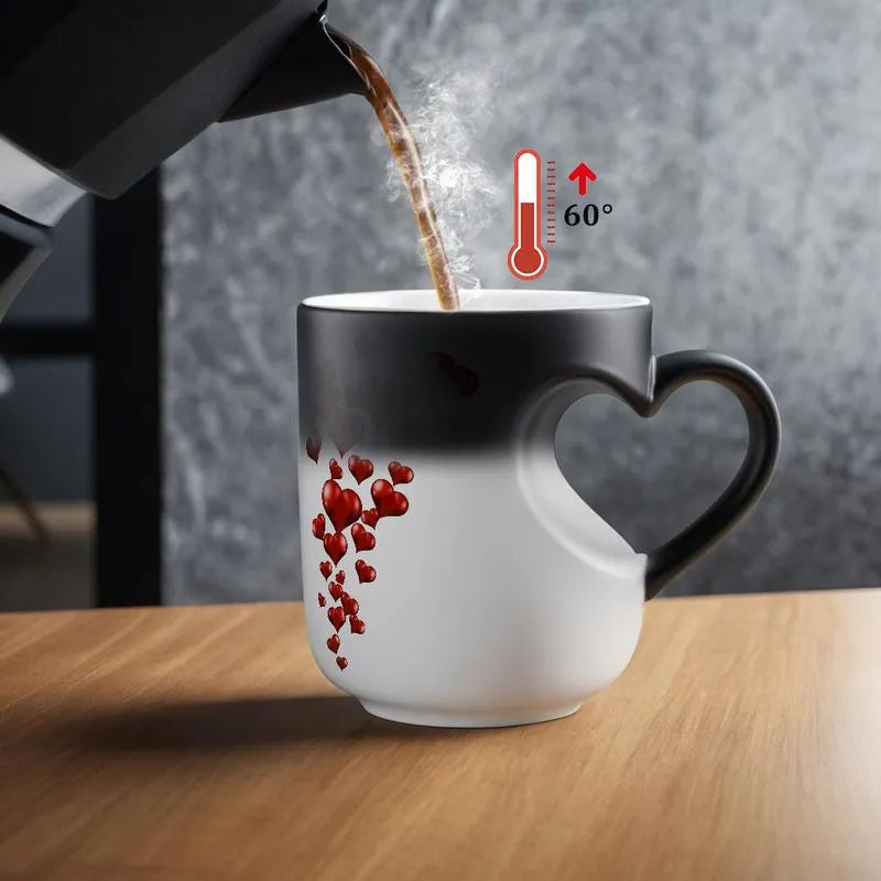 💖Love at First Sip Heat-Reveal Ceramic Cup ☕