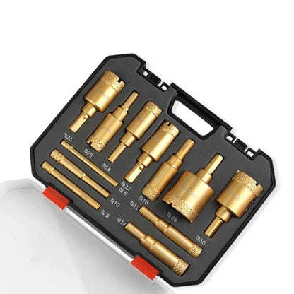 12-Piece Diamond Hole Saw Kit 💎 – 6–35mm Tile Drilling Bits