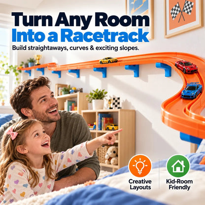 🌹Wall-Mounted Toy Car Track Brackets (5/10 Pack) – No-Drill Adhesive Holders for Elevated Racing Fun 🏎️🚀