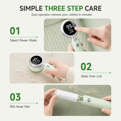 🧥⚡ Rechargeable Lint Remover – Restore Clothes Fast with Smart Digital Display