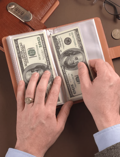 🔒 Lockable Savings Notebook – Cash Organizer for Savings Goals