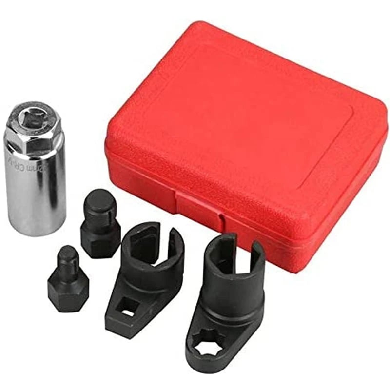 🔧 O2 Sensor Socket & Thread Chaser Kit – 5-Piece CR-V Steel Set for Fast, Damage-Free Sensor Removal 🚗✨