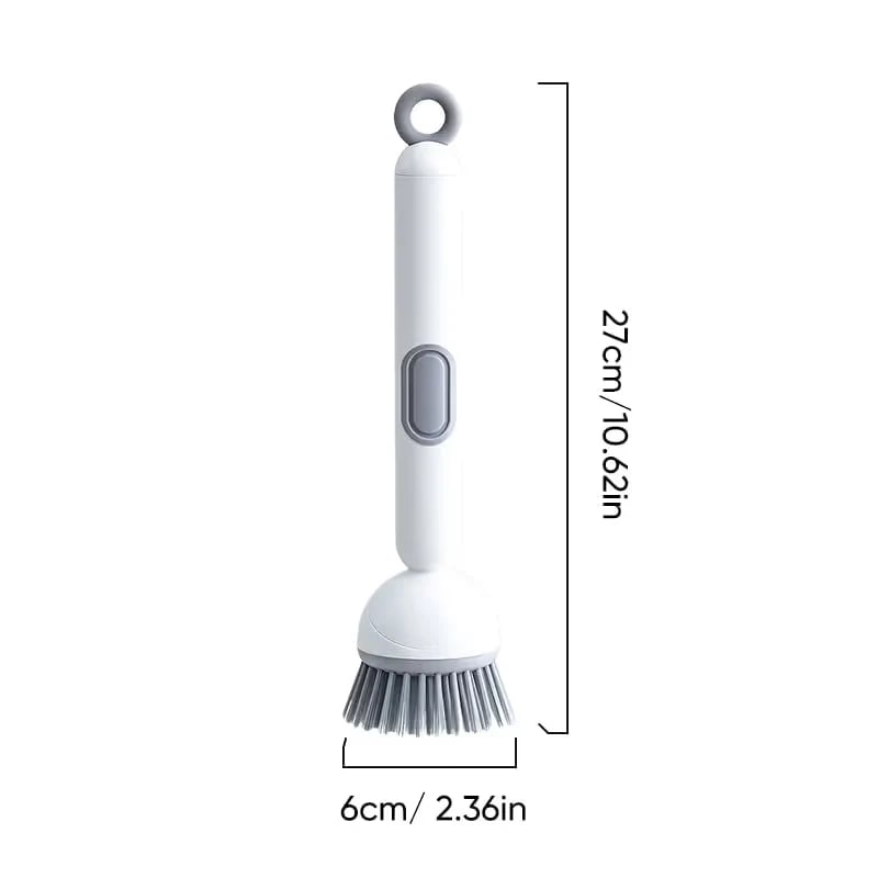🧽✨ 6-Angle Soap Dispensing Brush – Scrub Smarter with Built-In Soap Control