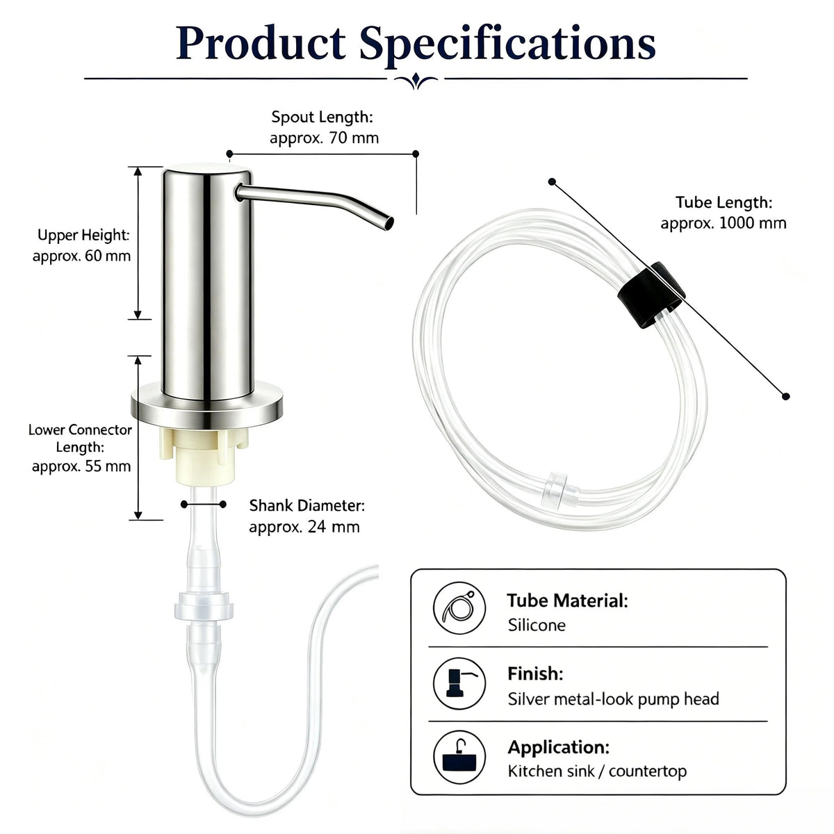 Kitchen Sink Soap Dispenser 🧼 – Convenient Countertop Cleaning Accessory