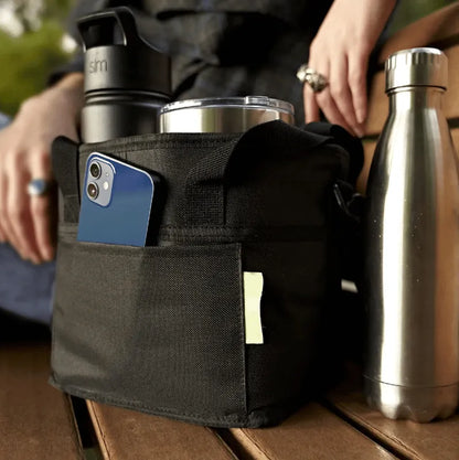 🥤✨ Family-Size 4-Compartment Drink Bag – Carry More Drinks, Keep Them Organized