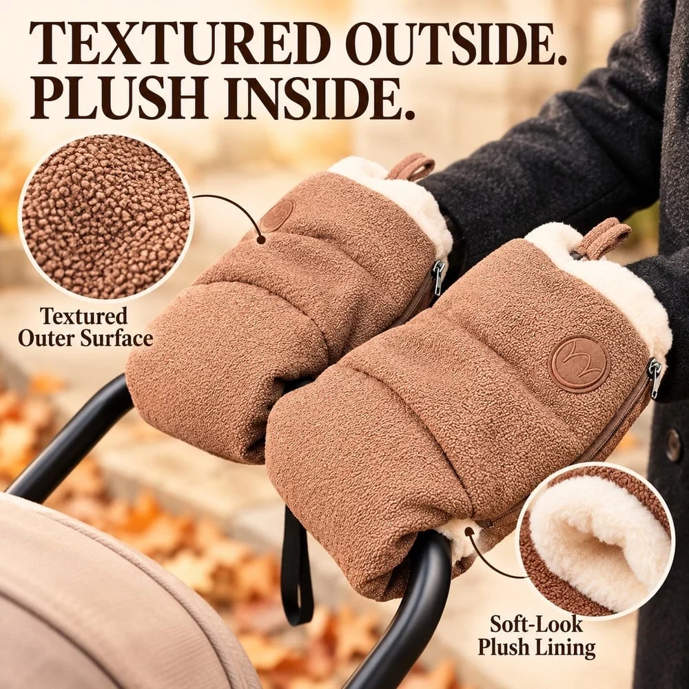 Cozy Stroller Hand Warmers 🧤 – Comfortable Handlebar Mitts for Cold Days