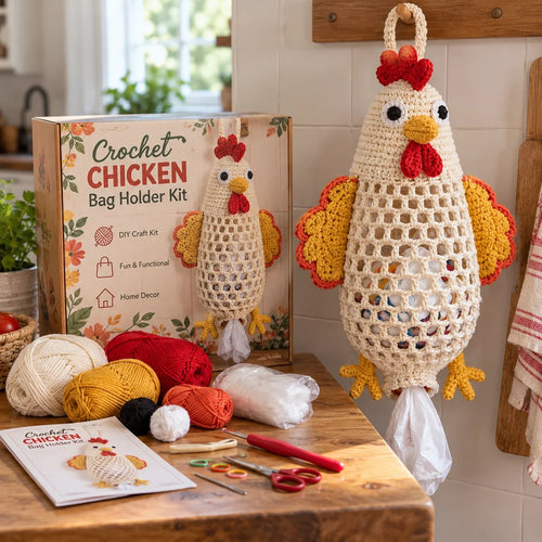🧶 Crochet Animal Storage Kit – DIY Hanging Organizer with a Cute Handmade Look