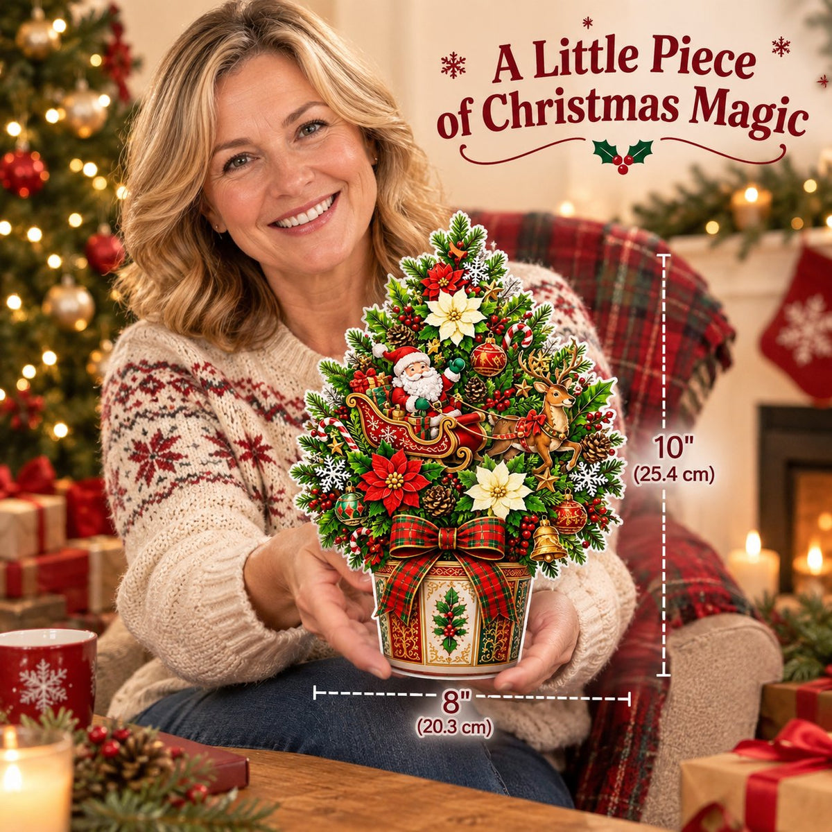 💯🌲 Pop-Up 3D Christmas Tree Card ✨ Turns Into Freestanding Festive Table Decor