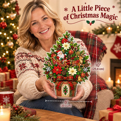 💯🌲 Pop-Up 3D Christmas Tree Card ✨ Turns Into Freestanding Festive Table Decor