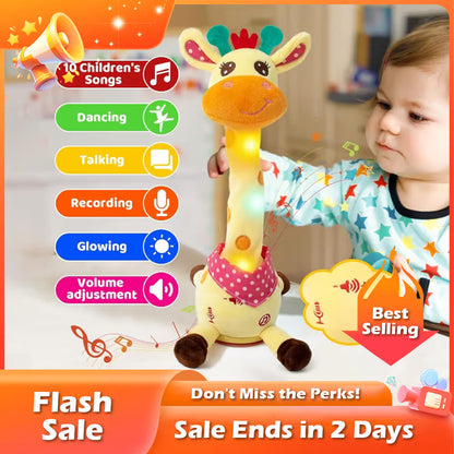 ⚡ Selling Fast! Interactive Musical Giraffe Toy 🦒 Dances, Sings & Mimics Your Voice 🎵🗣️