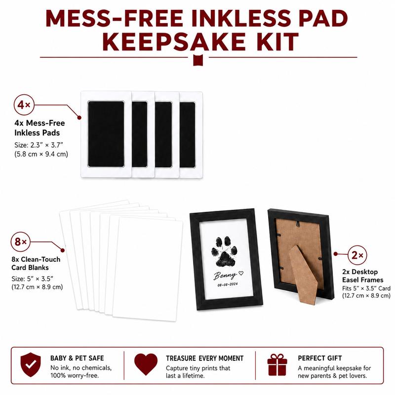 🐾 Pet Paw Print Memory Kit – Create a Meaningful Keepsake of Your Companion