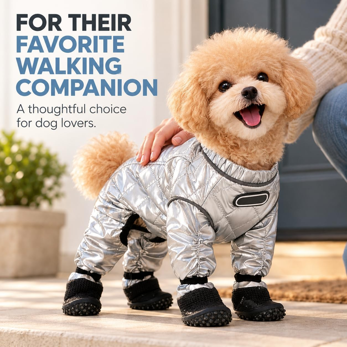 ❄️ Dog Snowsuit with Attached Boots – Full-Body Winter Protection