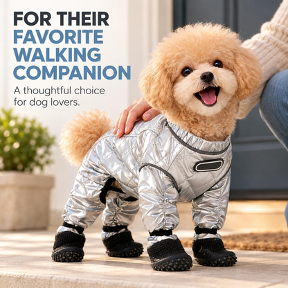 ❄️ Dog Snowsuit with Attached Boots – Full-Body Winter Protection