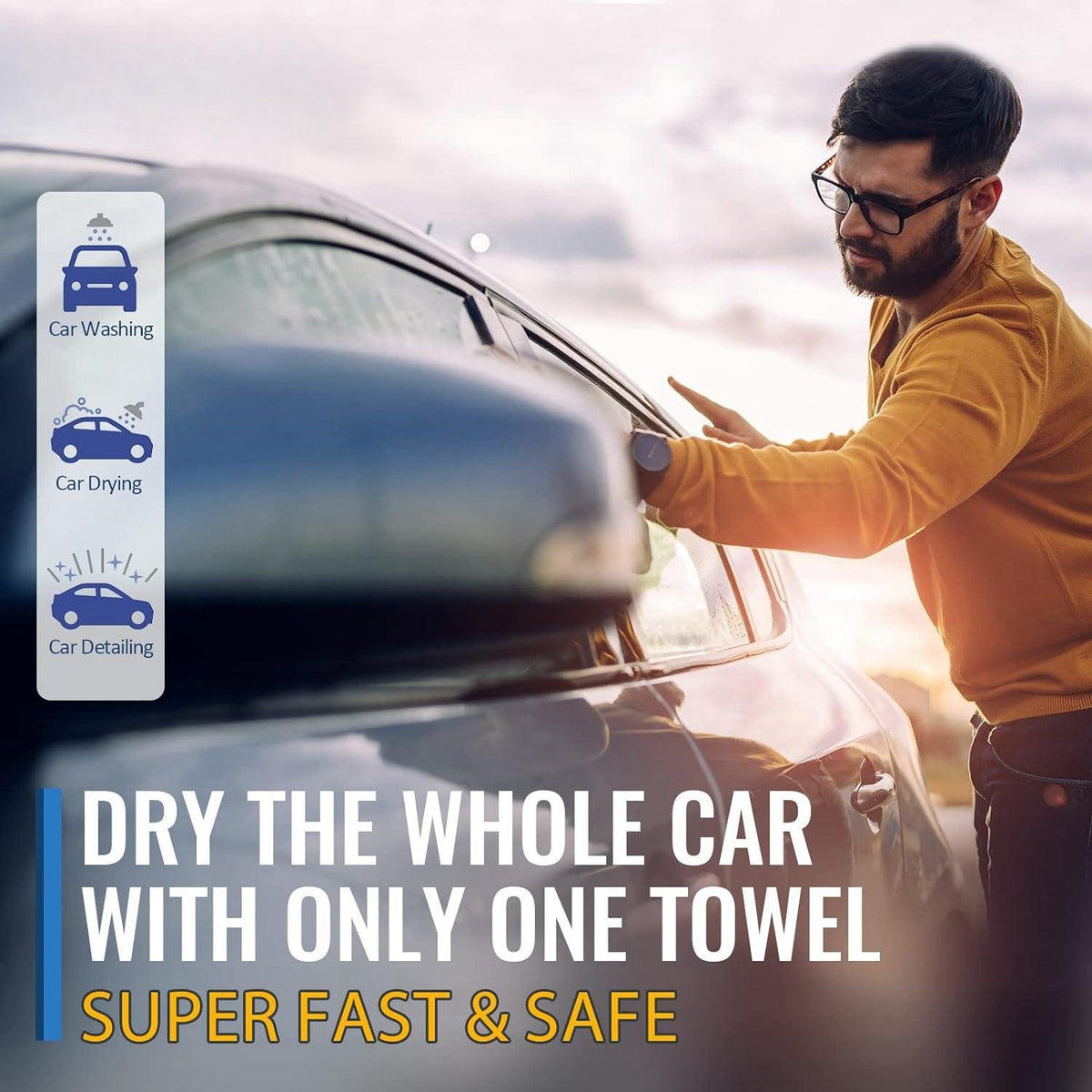 💯✨ Microfiber Car Drying Towel