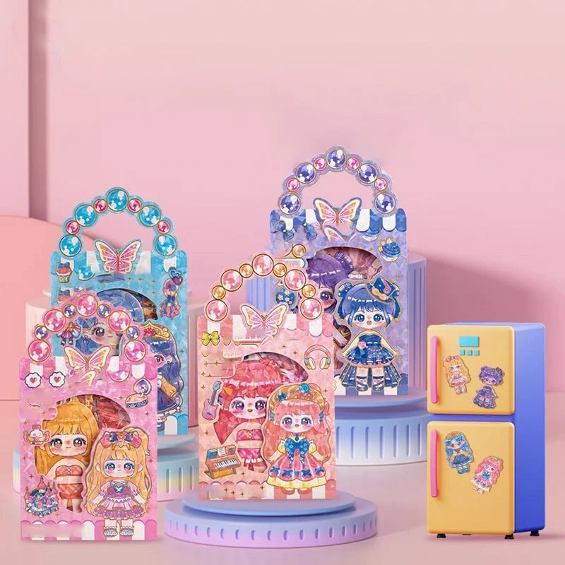 💥 Limited-Time Deal | Red Magnetic Mix-and-Match Dress-Up Dolls for Kids 🛍️