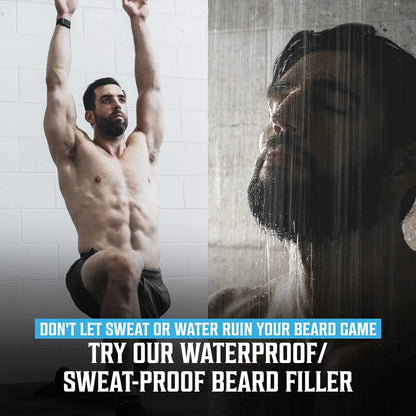Beard Filler Pen 2-Piece Set with Brush Waterproof & Long-Lasting for Men