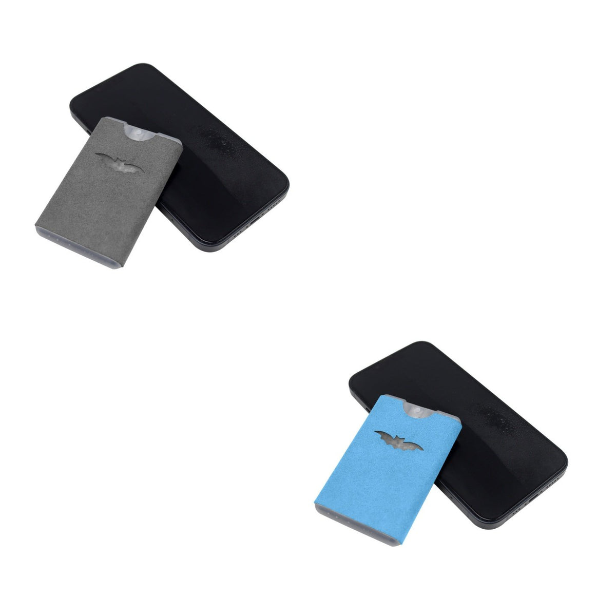 ✨ Pocket 2-in-1 Screen Cleaning Tool with Reusable Microfiber Wipe – Gray & Yellow