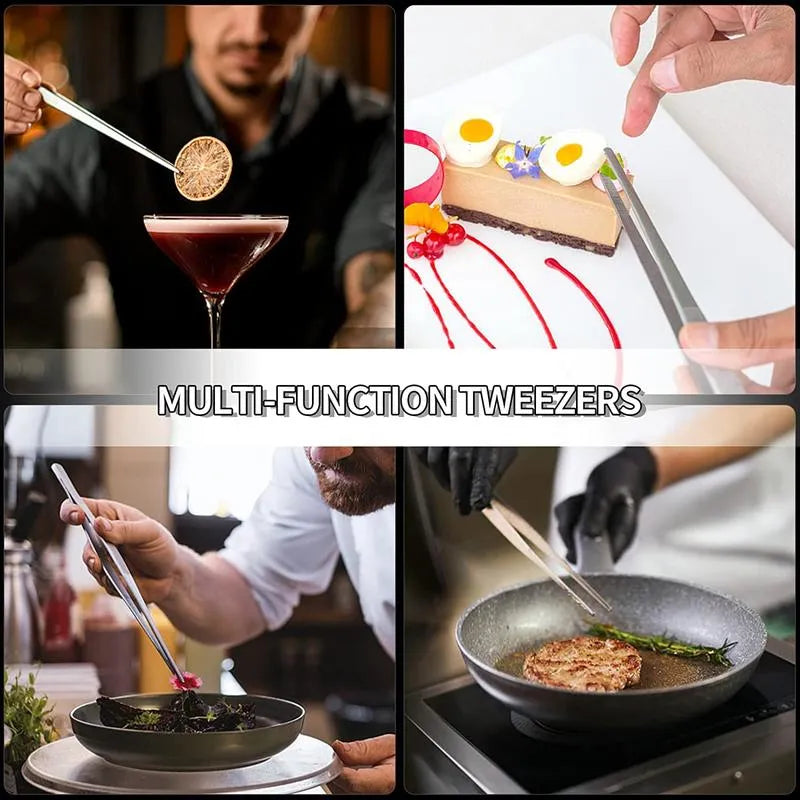 2-Piece Precision Culinary Tweezer Set – Non-Slip Grip for Cooking & Plating 🍳