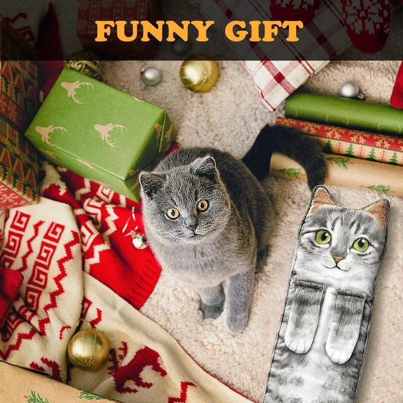 🐈 Ginger Cat Hand Towel – Funny Christmas Bathroom Accent