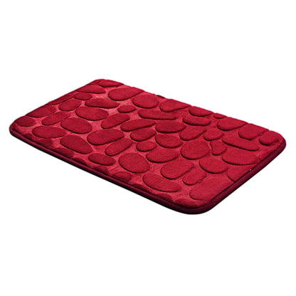 🛁 Cobblestone-Textured Bath Mat – Soft Bathroom Rug, Gray 40×60cm