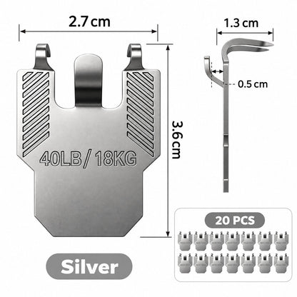 🏠 20-Piece Heavy-Duty Wall Claw Hanger Set | No-Drill, Quick-Mount Hooks for Home, Office & Decor Displays