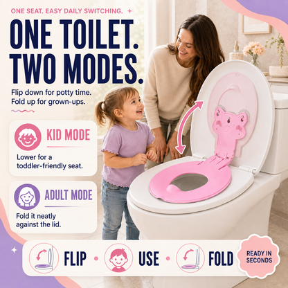 🐻 Toddler Flip-Down Potty Seat – A Cleaner, Easier Start to Toilet Training 🚽