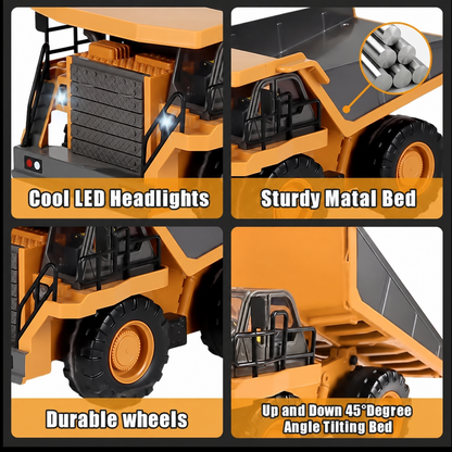 4-in-1 Remote Control Construction Fleet 🚜 Jobsite Adventures for Kids