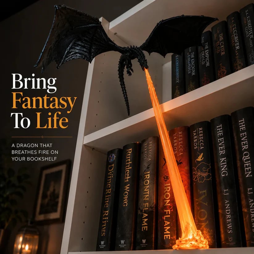 🔥Hot Sale 49% OFF✨Dragon Flame Book Nook