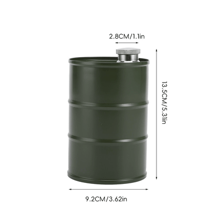 🛢️🥃 Portable Barrel-Style Whisky Flagon – Leak-Proof Storage for Camping & Travel
