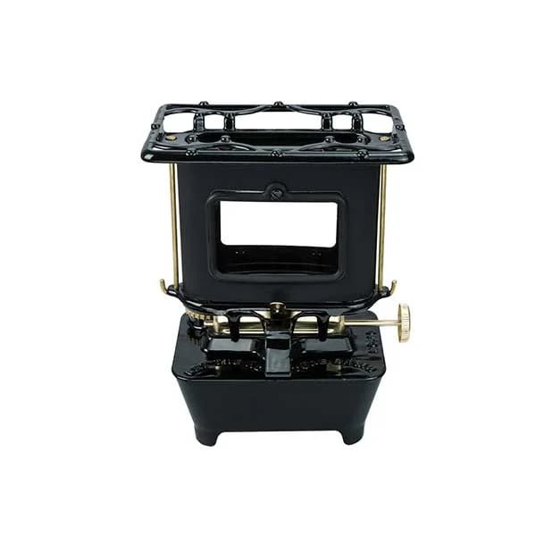 🏕️ Portable Cast Iron Camping Stove – Outdoor Cooker with Viewing Windows