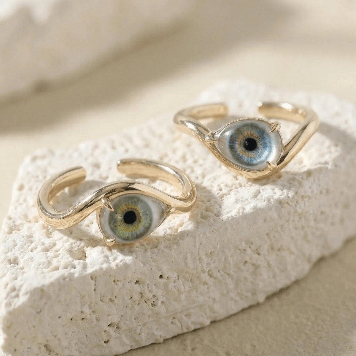Lifelike Double-Iris Intertwined Couple Ring for Anniversary, Engagement, Wedding & Valentine’s Day Gift
