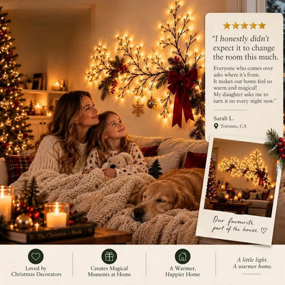 Flexible LED Branch Wall Lights ✨ – Remote-Controlled Glow for Seasonal Decorating