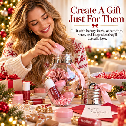 DIY Christmas Bulb Ornament Gift Jar