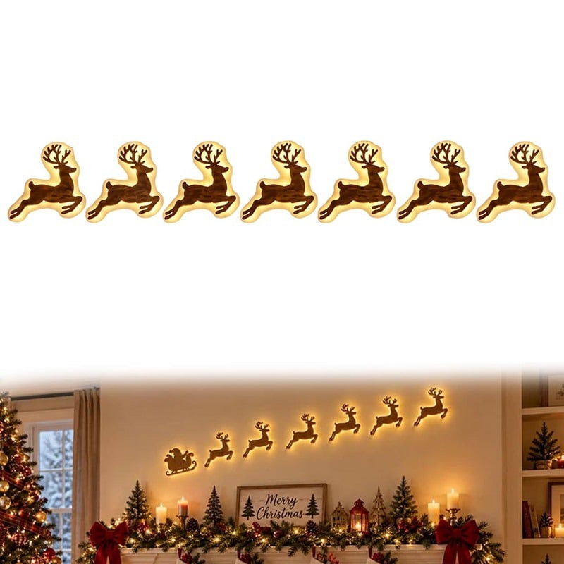 🎄Reindeer Christmas Wall Light ✨ – Festive LED Decor for Home & Holiday Displays