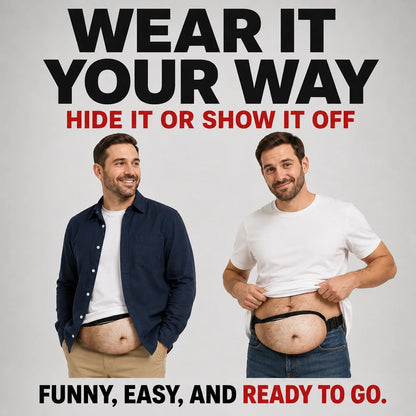 🍺Ultra-Realistic Dad Bod Fanny Pack – Funny Beer Belly Waist Bag