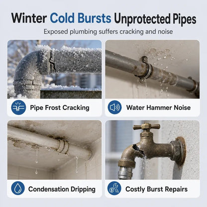 Winter Pipe Insulation Wrap ❄️ – Adhesive Foam for Outdoor Pipes