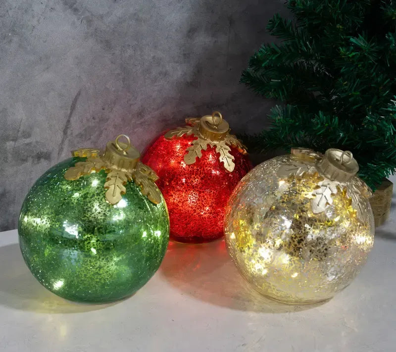🎄 3-Piece Tabletop Christmas Ornament Set, 4-Inch Plastic Holiday Decor 🎁