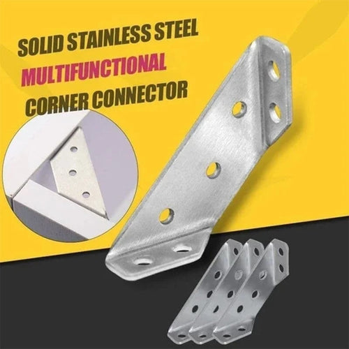 💯📢📢50% OFF !! ⏰UNIVERSAL STAINLESS STEEL FURNITURE CORNER BRACES — Triangular Stability Reinforcement | Rust-Proof Structural Support & Easy Install 🔧